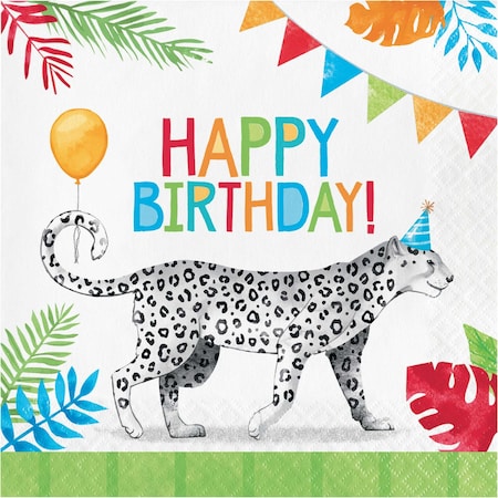 Party Animals Happy Birthday Napkins, 6.5, 192PK